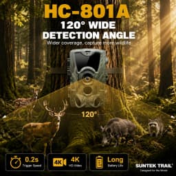 Suntekcam Hunting Camera 20MP 1080P IP65 Night Vision Trail Cameras Waterproof Wildlife Photo Trap Surveillance Cams HC801A