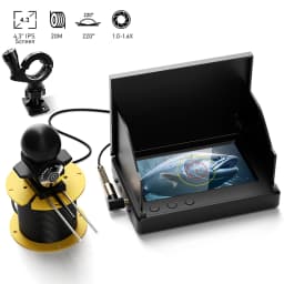 Fishing Camera 4.3’’ LCD Screen Underwater Winter Fish Finder 20M Cable Waterproof for Sea/River/Lake Fishing with Night Vision