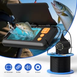Underwater Fishing Camera Winter Fish Finder 4.3’’ Screen 15M/30M Cable Waterproof for Sea/River/Lake Fishing with Night Vision