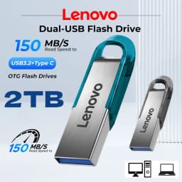 Lenovo High-Speed USB Flash Drive Metal Pendrive 512GB 256G 128GB Portable Memory Stick for Xiaomi Network Card USB3.1 Pen Drive