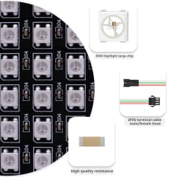1-10Pcs WS2812B 5050 RGB Flexible 8X8 16X16 8X32Leds Pixel Matrix Screen Panel WS2812 Individually Addressable IC Strip Light 5V