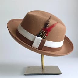 Caramel Retro Men's Fedora Spring Hat Unisex Men's Bow Women's Curved Brim Wide Brim Sun Hat Straw Hat Beach Hat sombrero hombre