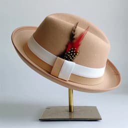 Caramel Retro Men's Fedora Spring Hat Unisex Men's Bow Women's Curved Brim Wide Brim Sun Hat Straw Hat Beach Hat sombrero hombre