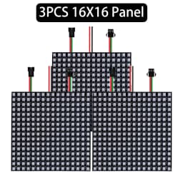 1~3PCS WS2812B RGB LED Flexible 8x8 16x16 8x32 Pixel Panel Strip Matrix Screen WS2812 Module Individually Addressable IC DC5V