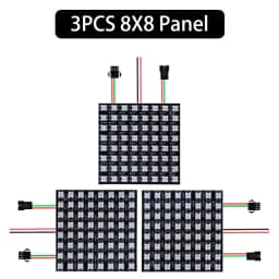 1~3PCS WS2812B RGB LED Flexible 8x8 16x16 8x32 Pixel Panel Strip Matrix Screen WS2812 Module Individually Addressable IC DC5V