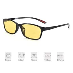 Vintage Women Men's Anti-Glare Driving Night Vision Minus Glasses Ultralight Square Frame Eyeglasses Retro Myopia Eyewear To-4.0