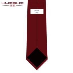 HUISHI Custom Logo Label On Tie Men Personalized Customization Necktie Brand Logo Men Neckies For Gentlemen Fashion Design Label