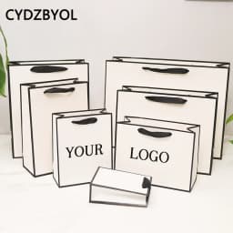 CYDZBYOL 10 Pcs Custom Logo Packaging For Small Businesses Valentines Day Gift Luxury Bag Wedding Birthday Packge Bag Custom