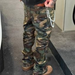 Y2K Retro Streetwear Python Camo Snake PatternJeans Glossy Coating Snake Denim Pants New Hip Hop Unisex Baggy Straight Leg Pants