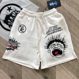 European and American Pure Cotton Flash Printing Casual Sports Men's and Women's Washing Shorts