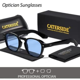 CATERSIDE Fashion Men's Optical Sunglasses Round Customized Prescription Sun Glasses Women's Party Travel Decoration Eyewear