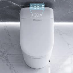 Sanyipace One-piece Smart Toilet Seat and Bidet GFCI 110V Electrical Safety Standard Auto Flush Toilet Warm Water Cleaning Foot Kick Touchless Operation Toilet