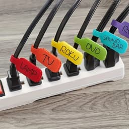 10/30/50pcs Reusable Waterproof Cable Labels Color-Coded Organizer Straps for Data Charger Cords Home Office Travel