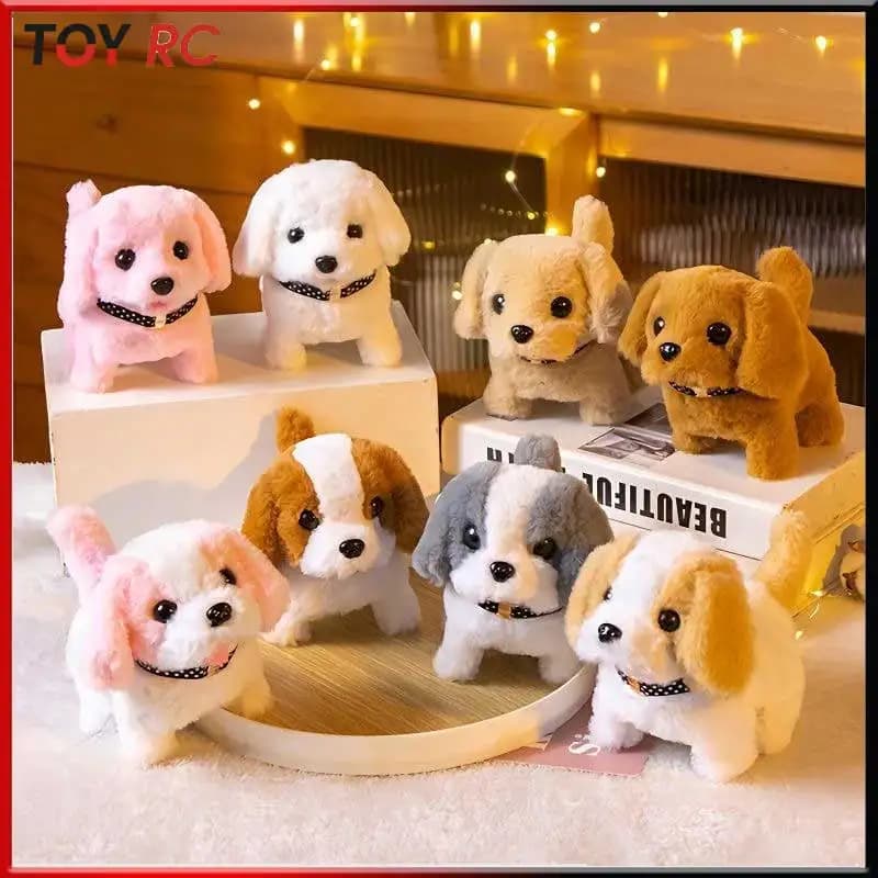 Plush Electric Dog Walking Realistic Electronic Pet Soft Stuffed Simulation Puppy Gift For Adults Indoor Interactive Toy