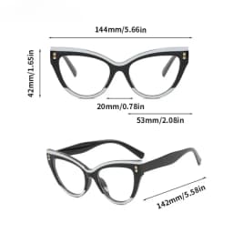Women's Fashion Oversized Reading Glasses Unisex Luxury Design Presbyopia Plus Diopters Vintage Cat Eye Unisex Glasses