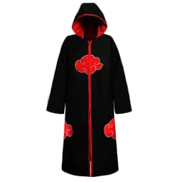 Anime Ninja Cosplay Akatsuki Cosplay Costume Uchiha Itachi Red Cloud Cloak Robe Cloak Headband Props Halloween Clothe