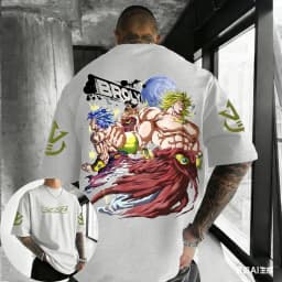 Dragon Ball Anime Cotton T-shirt 2026 Summer New Broli Printed Men's and Women's Street Trendy Loose Casual Parent Child Top