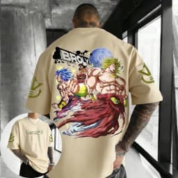 Dragon Ball Anime Cotton T-shirt 2026 Summer New Broli Printed Men's and Women's Street Trendy Loose Casual Parent Child Top