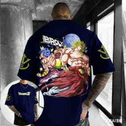 Dragon Ball Anime Cotton T-shirt 2026 Summer New Broli Printed Men's and Women's Street Trendy Loose Casual Parent Child Top