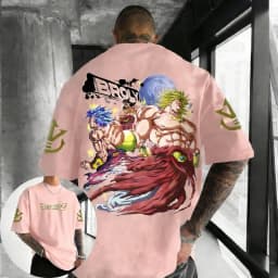 Dragon Ball Anime Cotton T-shirt 2026 Summer New Broli Printed Men's and Women's Street Trendy Loose Casual Parent Child Top
