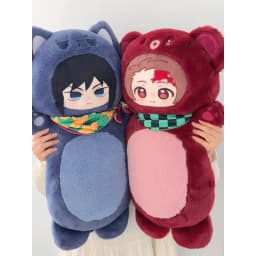 Tanjiro Kamado Plush Pillow Soft Detachable Scarf Nezuko Kamado Throw Pillow Cute Fluffy Home Decor Decoration Collection Gifts