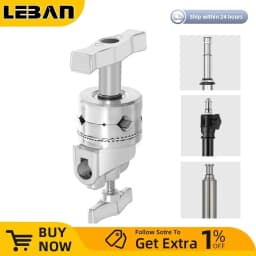 Heavy Duty Grip Head 1.6cm 16mm C Stand Mounting Adapter Metal Holder Photography for Light Stand Extension Boom Arm Reflector