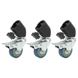 3pcs 22mm Swivel Caster Wheels Set for Photography Light Stand Tripod Studio Photo Video Shooting Locking Caster Set with Brake
