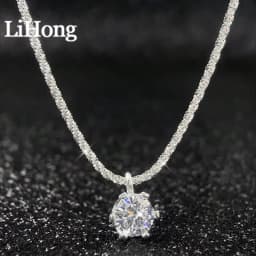 Moissanite 925 Necklaces for Women Unique Design Sparkling Cauliflower Chain with Diamond Pendant Dainty Party Jewelry Gift