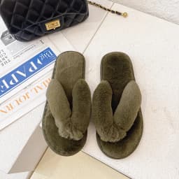 Winter Women House Slippers Faux Fur Warm Flat Shoes Female Slip Home Ladies Slippers Size 36-43 Wholesale