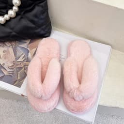 Winter Women House Slippers Faux Fur Warm Flat Shoes Female Slip Home Ladies Slippers Size 36-43 Wholesale