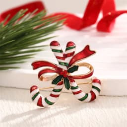 2026 New Christmas Jewelry Fashion Sweet Alloy Enamel Rhinestone Christmas Bells Brooch Pin For Women Clothing Accessories