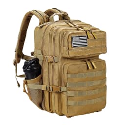 LHI 45L/35L/25L Tactical Backpack for Men and Women Waterproof Athlete Gym Outdoor Bag Travel Hiking Rucksack with Bottle Holder