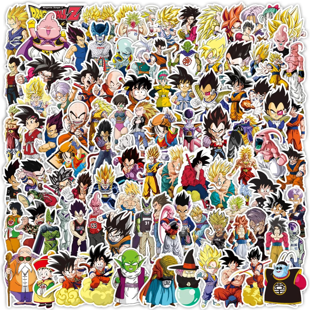 10/50/100PCS Dragon Ball‌ Classic Anime Graffiti Stickers Cool Animated Characters Cartoon Decal Notebook Phone Guitar Helmet