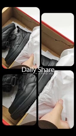 Children Sneaker Boys Casual Shoes Black Leather Flat Student Walking Shoes Non-slip Girl Lightweight Sports Tennis Footwear