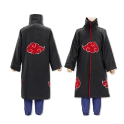 NARUTO Akatsuki Unisex Itachi Hidan Pein Sasori Deidara China Official Authorization Red Cloud Cosplay Cloak Suit