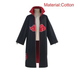 NARUTO Akatsuki Unisex Itachi Hidan Pein Sasori Deidara China Official Authorization Red Cloud Cosplay Cloak Suit