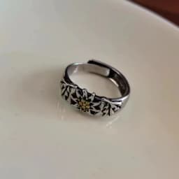 925 silver Original Art Style Flower Exquisite Edelweiss Rings for Women Fashion Light Luxury Suitable for Daily Wearing Jewelry
