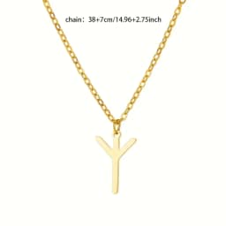 Women's Viking Rune Necklace Gold Color Stainless Steel Y-Shaped Pendant Choker Collars Minimalist Jewelry Fashion Lovers Gifts