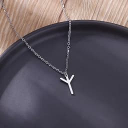 Women's Viking Rune Necklace Gold Color Stainless Steel Y-Shaped Pendant Choker Collars Minimalist Jewelry Fashion Lovers Gifts