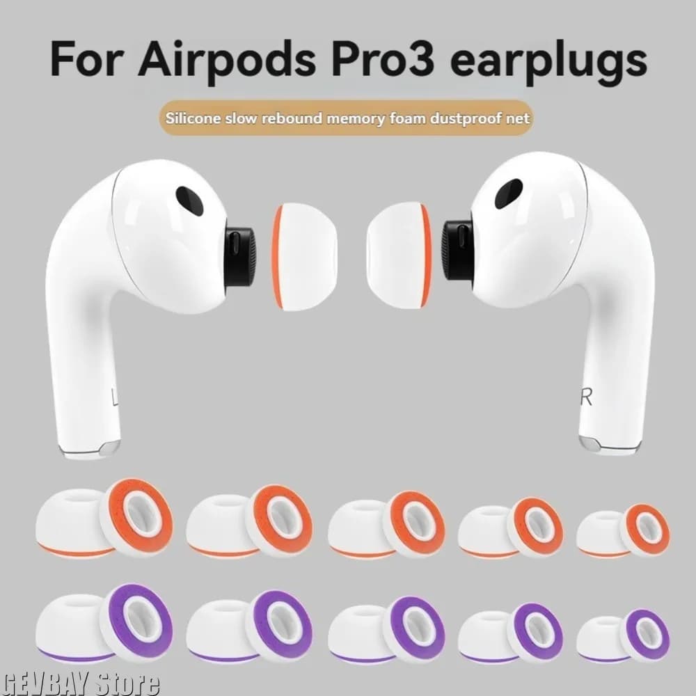 Memory Foam Replacement Eartips for Apple AirPods Pro 3 Soft Sponge Earpads Cap Ear Tips Accessories XXS/XS/S/M/L