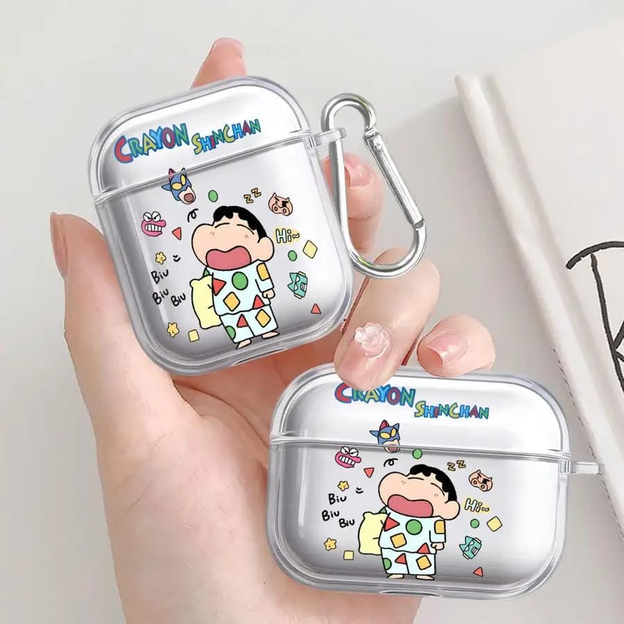 Case For Airpods 1 Pro 3 2 Pro2 Pro3 4 Clear Earphone Cases Cover Pajamas Crayon Shin Chan