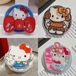 Sanrio Hello Kitty Rotate For Magsafe Magnetic Phone Grip Tok Griptok Stand For iPhone Foldable Wireless Charging Case Holder