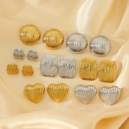 Fashion Round Stainless Steel Metal Earrings for Women Gold-Color Shell-Shaped Vintage Punk Earrings Elegent Female Jewelry New
