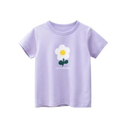 2025 Summer 2-8 Years Kids Girl Shorts Sleeve T-shirts Printed Little Girl Top Baby Girl T Shirts Children Toddler Girl Clothes