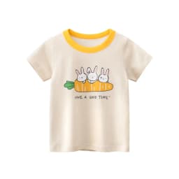 2025 Summer 2-8 Years Kids Girl Shorts Sleeve T-shirts Printed Little Girl Top Baby Girl T Shirts Children Toddler Girl Clothes