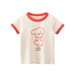 2025 Summer 2-8 Years Kids Girl Shorts Sleeve T-shirts Printed Little Girl Top Baby Girl T Shirts Children Toddler Girl Clothes