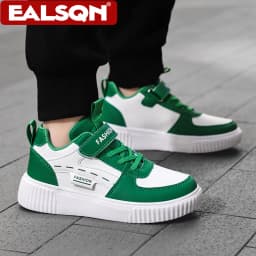 Kids PU Leather Sneakers Casual Basketball Shoes for Boys Trendy Sports Trainers Breathable Non-slip Children Footwear