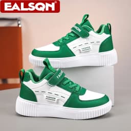 Kids PU Leather Sneakers Casual Basketball Shoes for Boys Trendy Sports Trainers Breathable Non-slip Children Footwear