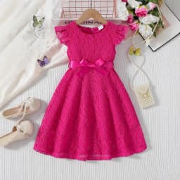 Girls Lace Dress Summer Princess Dresses for Kids Candy Color Teenager Wedding Performance Costume Baby Clothing 1-10T