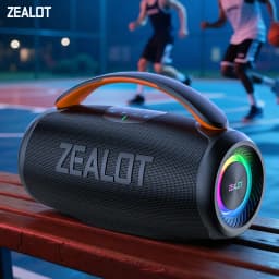 us_zealot_p12 Speaker 60W Portable Bluetooth Speaker with IPX6 Waterproof, Comfortable handle,Controllable lighting,TWS,AUX